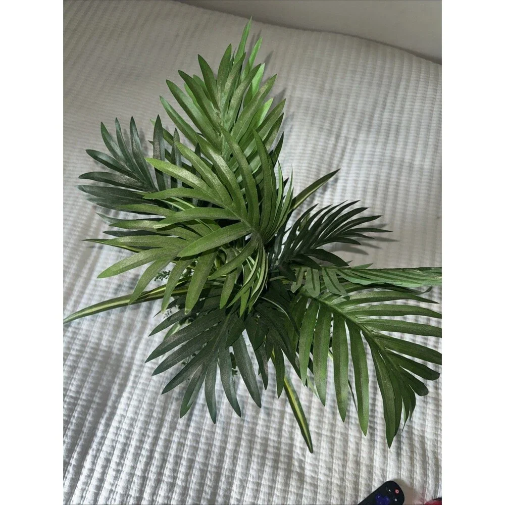 Faux Palm Ivy & Fern Arrangement in Galvanized Tin Bucket – Farmhouse Decor